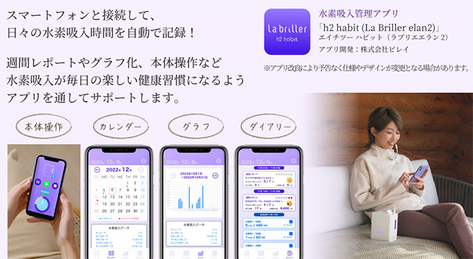 本体サイズそのままで水素発生量2倍、ポータブル水素吸入器