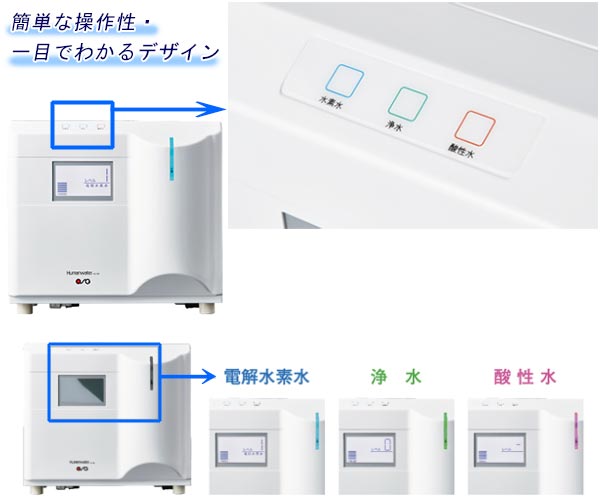 PFAS属除去対応 電解水素水生成器 ヒューマンウォーター HU-80