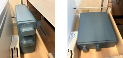 引き出し式収納のキッチンにも対応