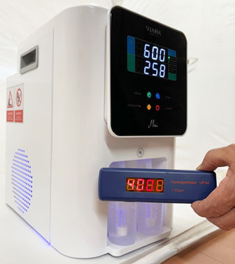 スアリア水素濃度測定40,000ppm以上を確認