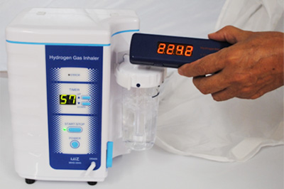 冷却ポット水素噴出し口からの水素濃度測定